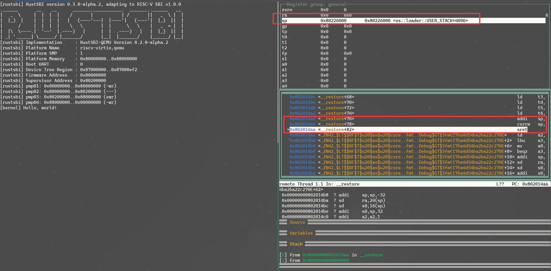 __restore user sp